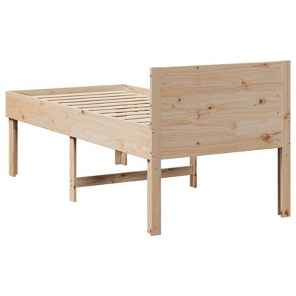 Cadre de lit sans matelas 90x200 cm bois de pin massif