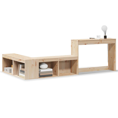 Table de chevet avec bureau 222x122x75 cm bois de pin massif