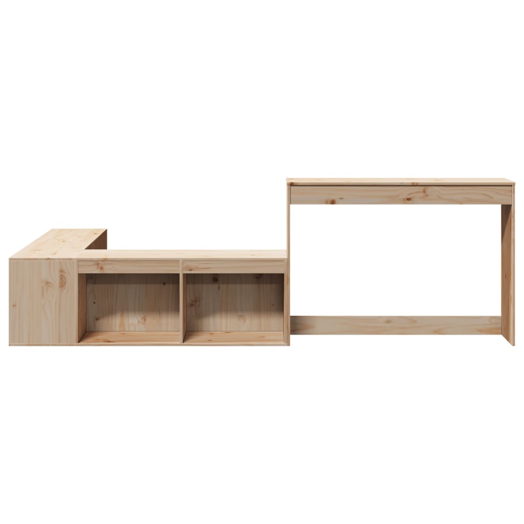 Table de chevet avec bureau 222x122x75 cm bois de pin massif