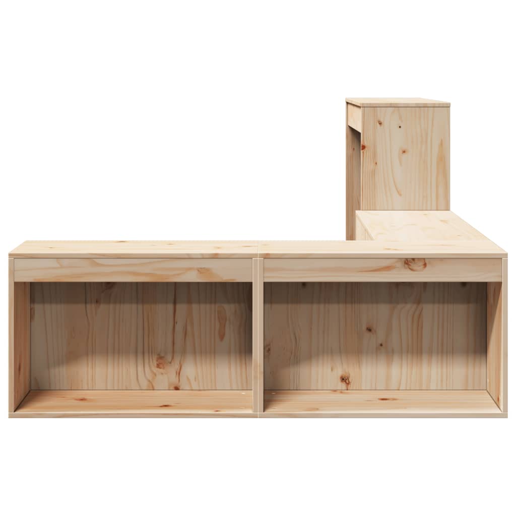 Table de chevet avec bureau 222x122x75 cm bois de pin massif