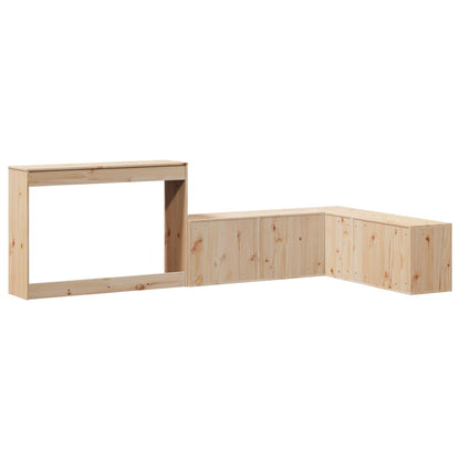 Table de chevet avec bureau 222x122x75 cm bois de pin massif