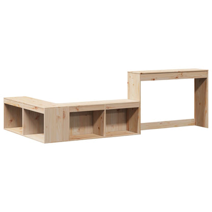 Table de chevet avec bureau 222x107x75 cm bois de pin massif