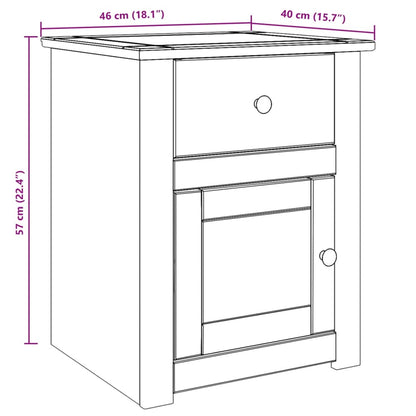 Table de chevet Panama 46x40x57 cm bois massif de pin