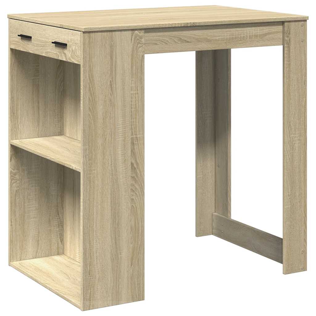 Table de bar chêne sonoma 102x70x103,5 cm bois d'ingénierie