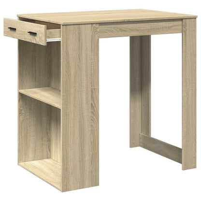 Table de bar chêne sonoma 102x70x103,5 cm bois d'ingénierie