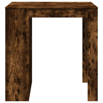 Table de bar chêne fumé 102x70x103,5 cm bois d'ingénierie