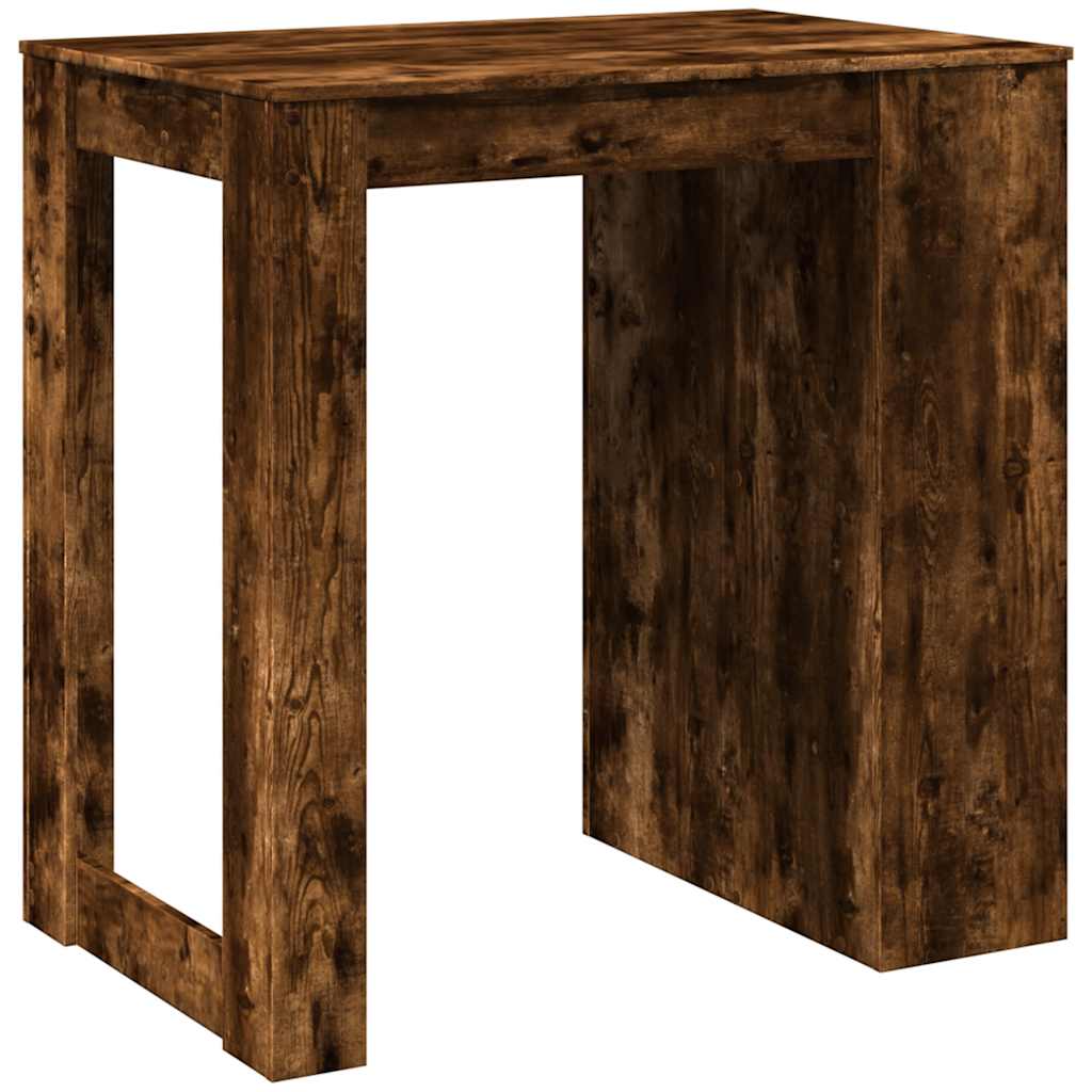 Table de bar chêne fumé 102x70x103,5 cm bois d'ingénierie