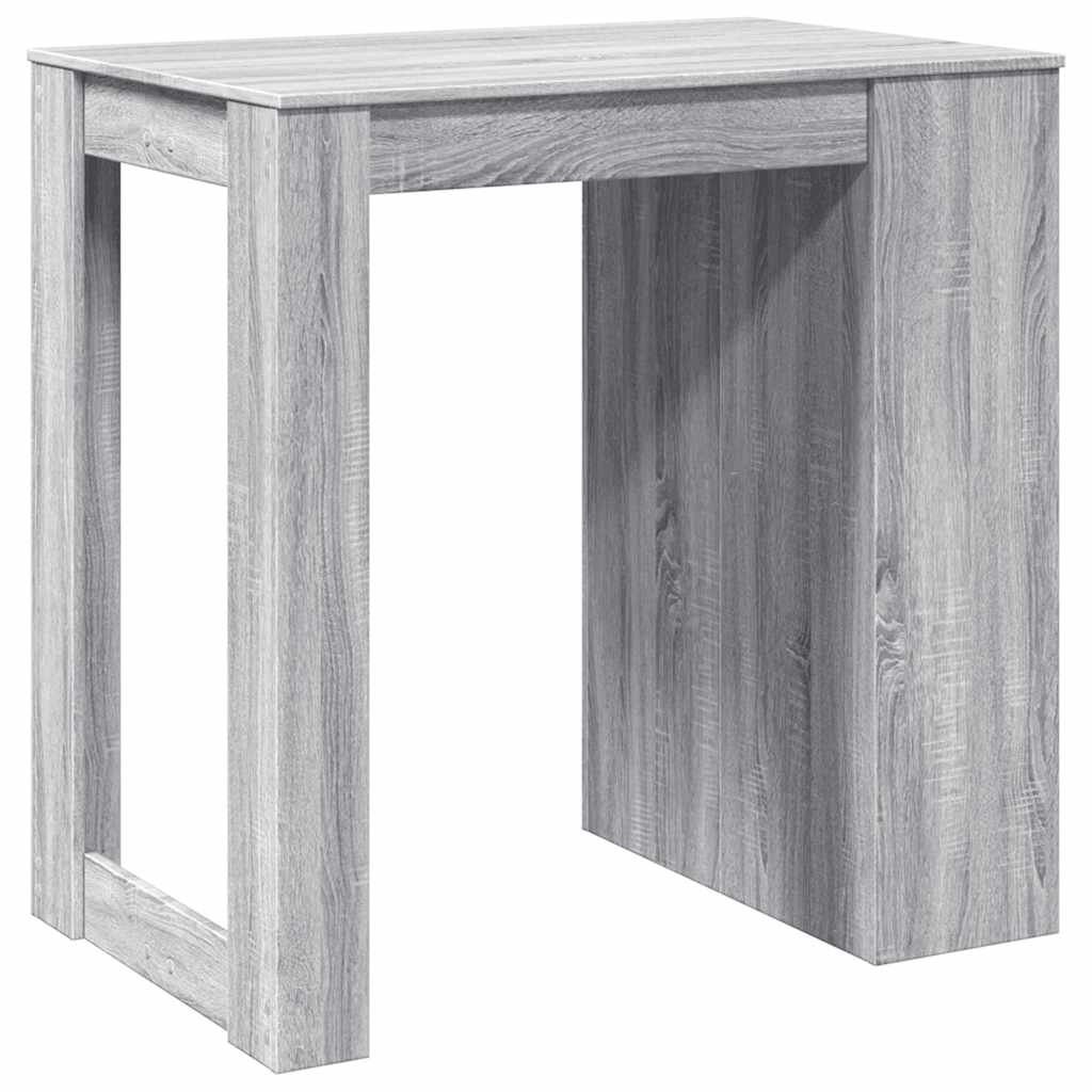 Table de bar sonoma gris 102x70x103,5 cm bois d'ingénierie