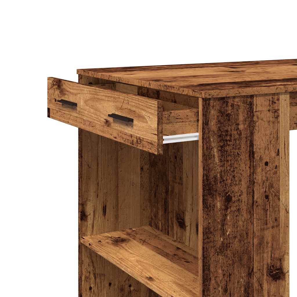 Table de bar vieux bois 102x70x103,5 cm bois d'ingénierie