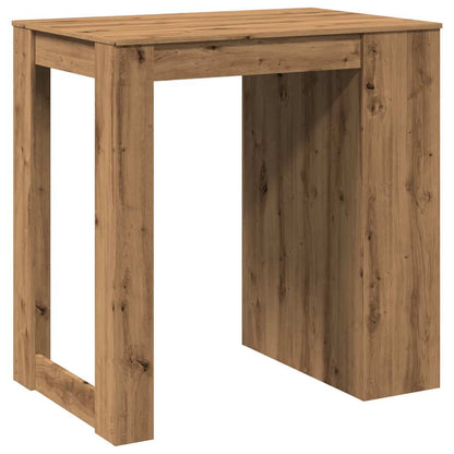 Table de bar chêne artisanal 102x70x103,5 cm bois d'ingénierie