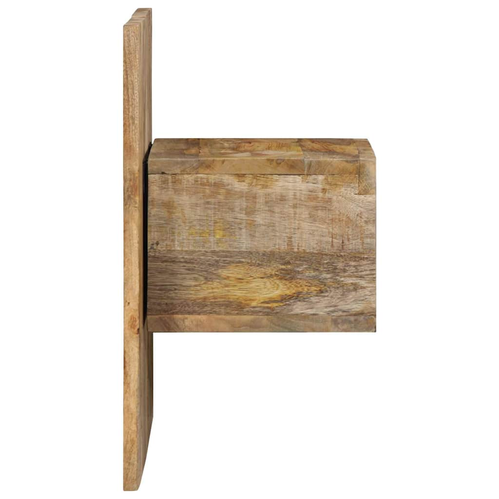 Table de chevet 50x27x50 cm bois massif de manguier brut