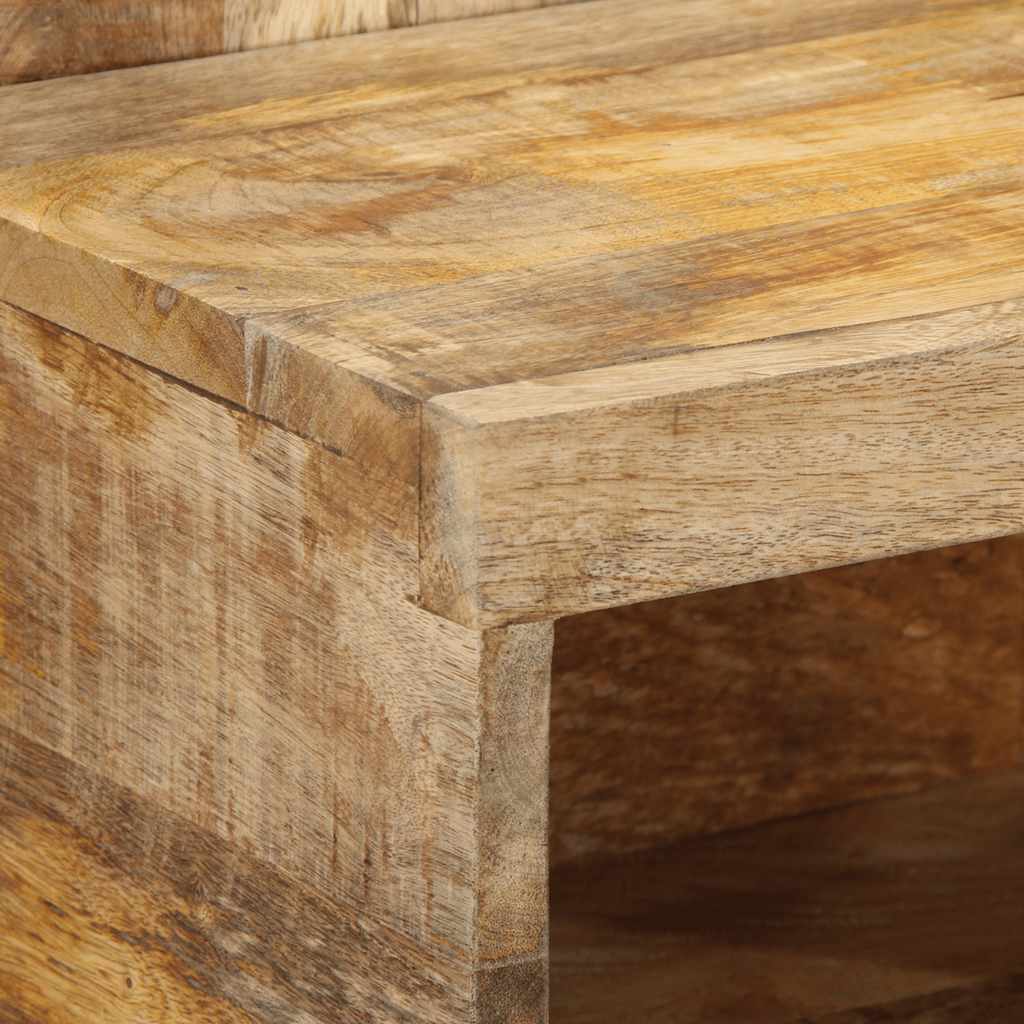 Table de chevet 50x27x50 cm bois massif de manguier brut