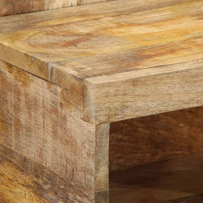 Table de chevet 50x27x50 cm bois massif de manguier brut