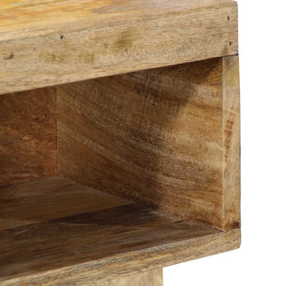 Table de chevet 50x27x50 cm bois massif de manguier brut