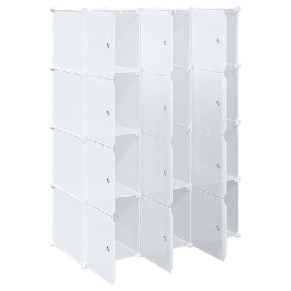 Cubes de rangement 12 pcs avec tiges de suspension PP