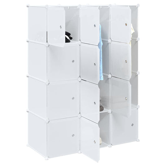 Cubes de rangement 12 pcs avec tiges de suspension PP