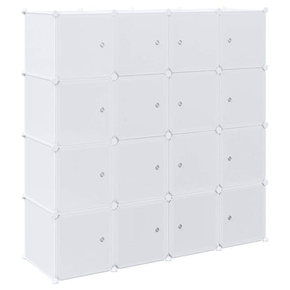 Cubes de rangement 16 pcs avec tiges de suspension PP