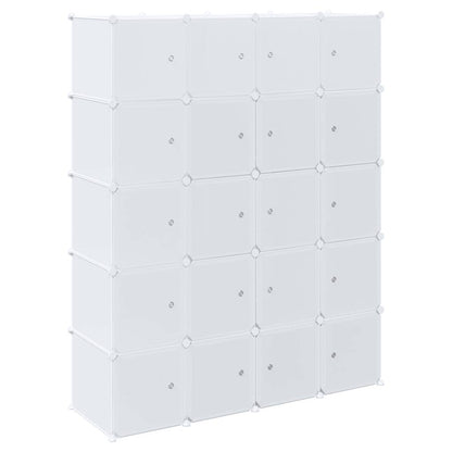 Cubes de rangement 20 pcs avec tiges de suspension PP