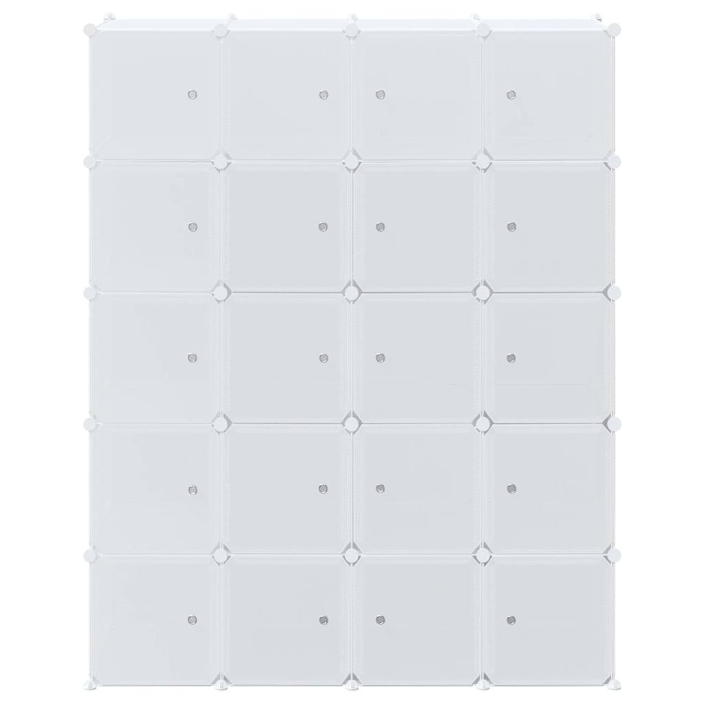 Cubes de rangement 20 pcs avec tiges de suspension PP