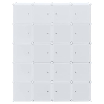 Cubes de rangement 20 pcs avec tiges de suspension PP