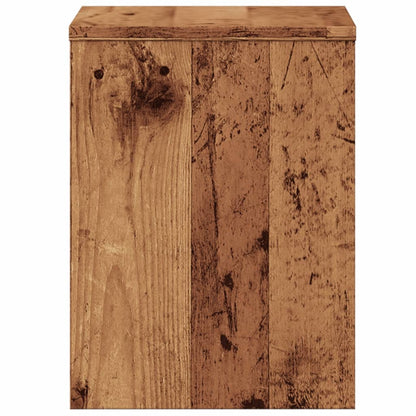 Table de chevet vieux bois 40x30x40 cm bois d'ingénierie