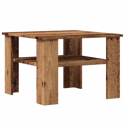 Table basse vieux bois 60x60x42 cm bois d'ingénierie