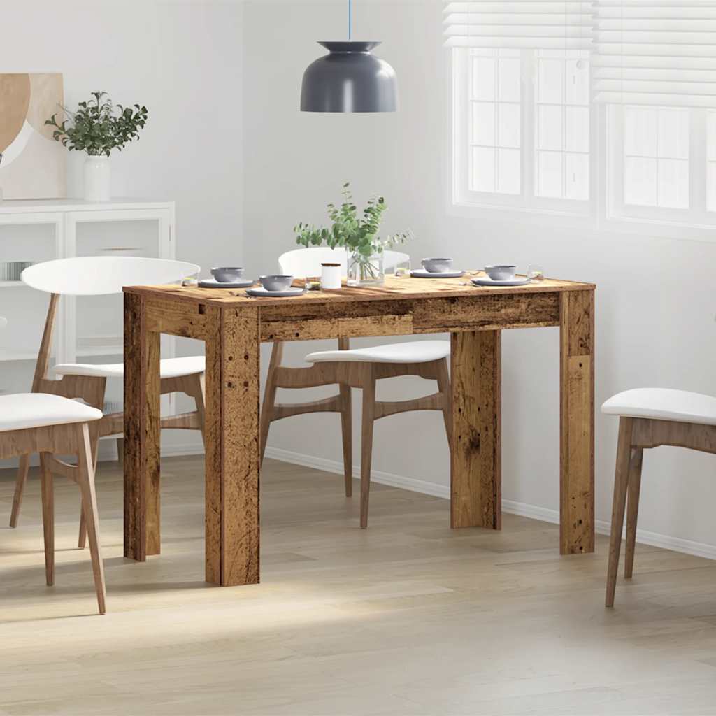 Table à manger vieux bois 120x60x76 cm bois d'ingénierie