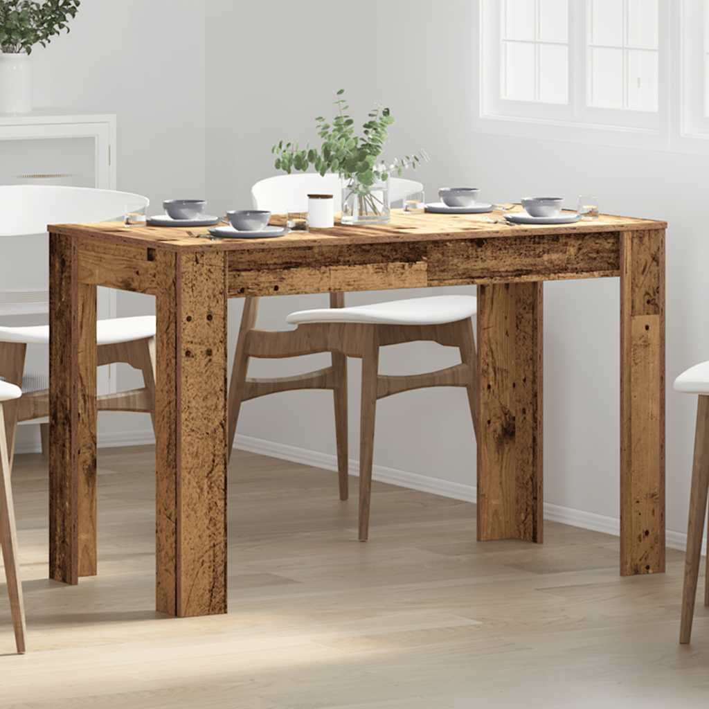 Table à manger vieux bois 120x60x76 cm bois d'ingénierie