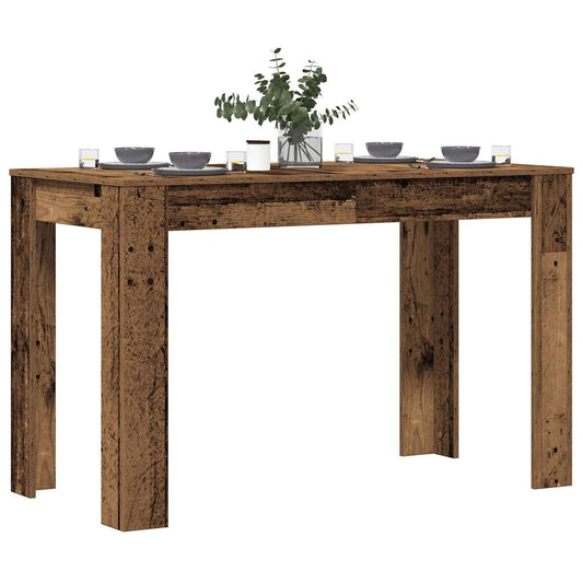 Table à manger vieux bois 120x60x76 cm bois d'ingénierie