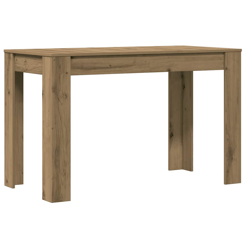 Table à manger chêne artisanal 120x60x76 cm bois d'ingénierie