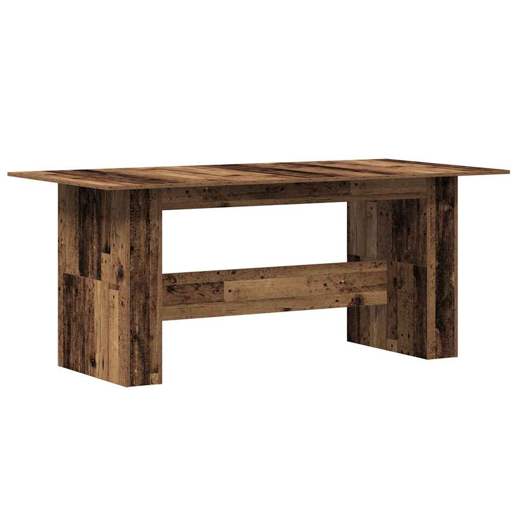 Table à manger vieux bois 180x90x76 cm bois d'ingénierie