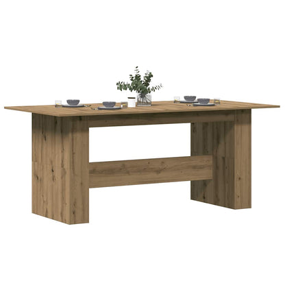 Table à manger chêne artisanal 180x90x76 cm bois d'ingénierie