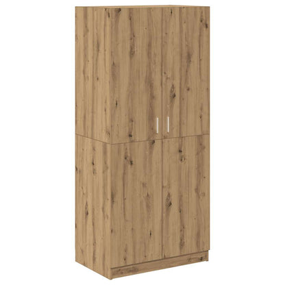 Armoire en chêne artisanal 90 x 52 x 200 cm bois d'ingénierie