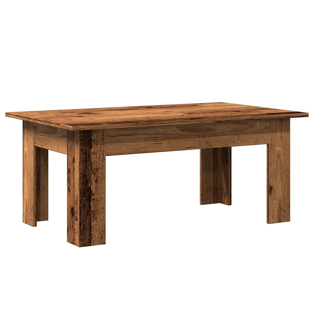 Table basse vieux bois 100x60x42 cm bois d'ingénierie