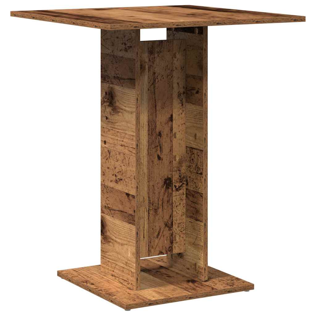 Table de bistro vieux bois 60x60x75 cm bois d'ingénierie