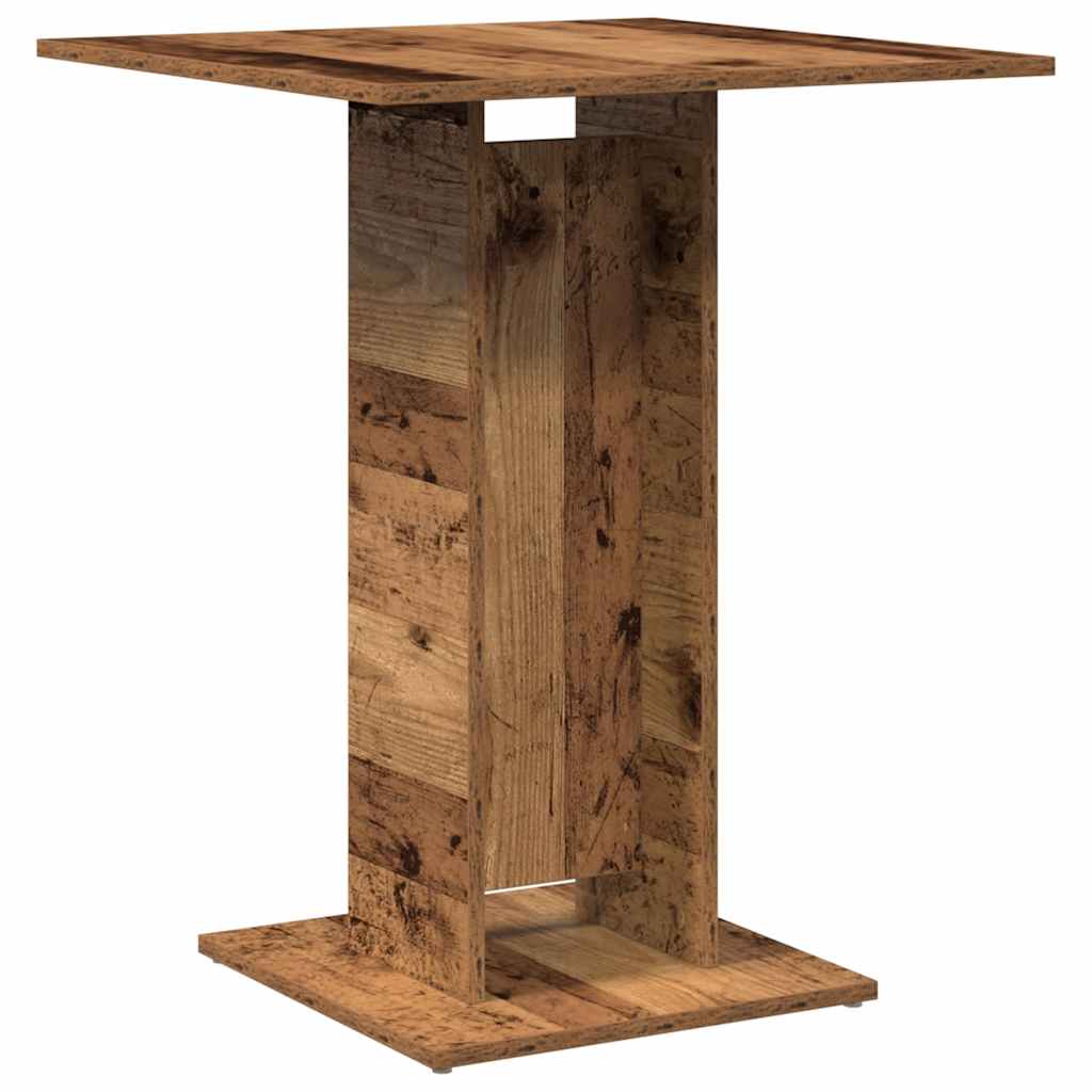 Table de bistro vieux bois 60x60x75 cm bois d'ingénierie