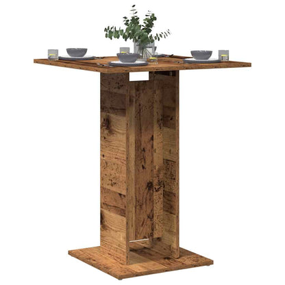 Table de bistro vieux bois 60x60x75 cm bois d'ingénierie