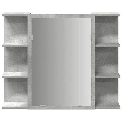 Armoire à miroir de bain Gris béton 80x20,5x64 cm Aggloméré