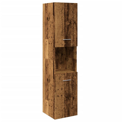 Armoire de salle de bain suspendue vieux bois bois d'ingénierie