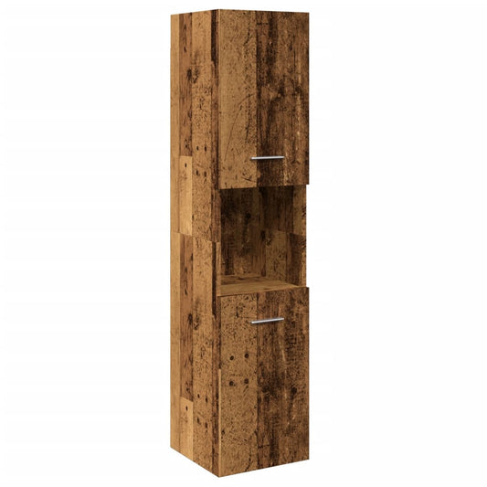 Armoire de salle de bain suspendue vieux bois bois d'ingénierie