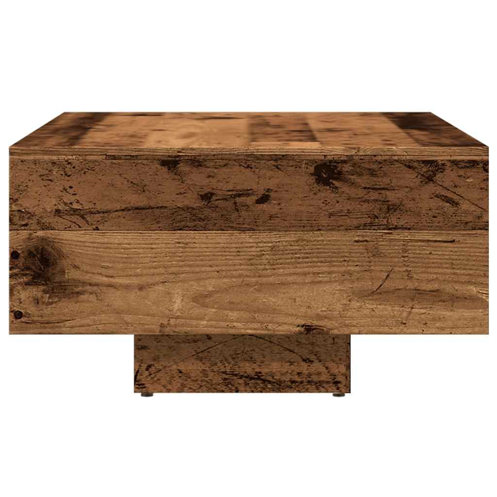 Table basse vieux bois 85x55x31 cm bois d'ingénierie