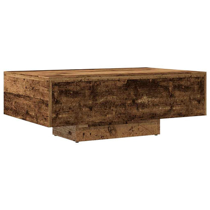 Table basse vieux bois 85x55x31 cm bois d'ingénierie