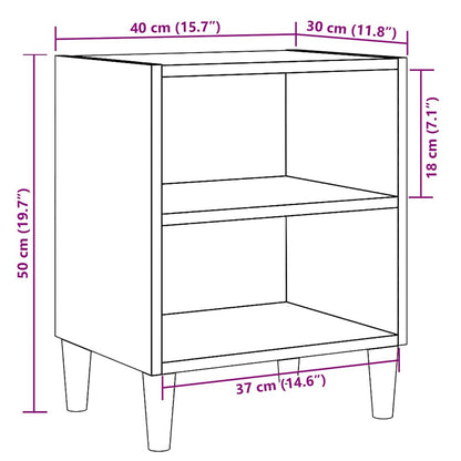 Table de chevet vieux bois 40x30x50 cm bois d’ingénierie