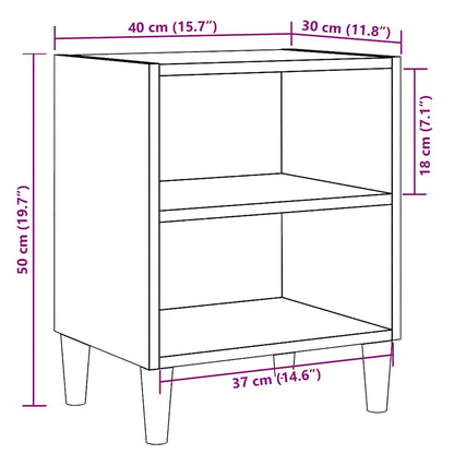 Tables de chevet 2 pcs vieux bois 40x30x50 cm bois d’ingénierie