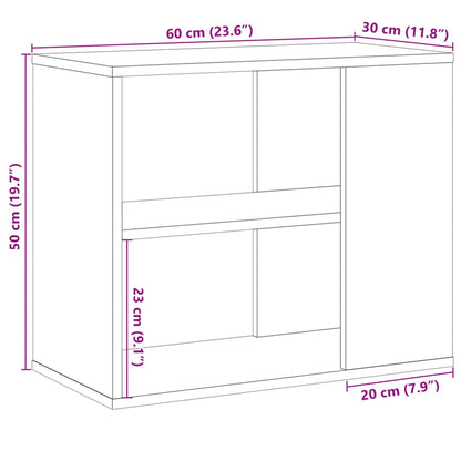 Armoire latérale vieux bois 60x30x50 cm bois d'ingénierie