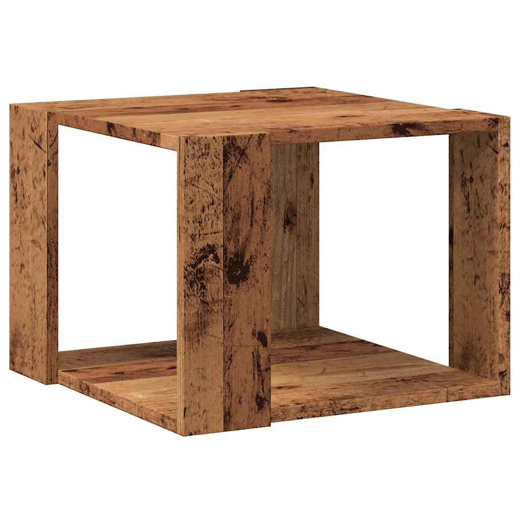 Table basse vieux bois 40x40x30 cm bois d'ingénierie