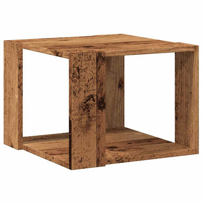 Table basse vieux bois 40x40x30 cm bois d'ingénierie