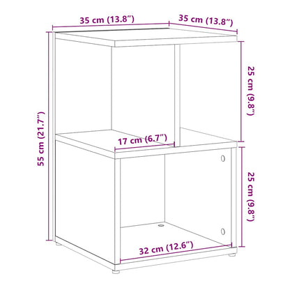 Tables de chevet 2 pcs vieux bois 35x35x55 cm bois d'ingénierie