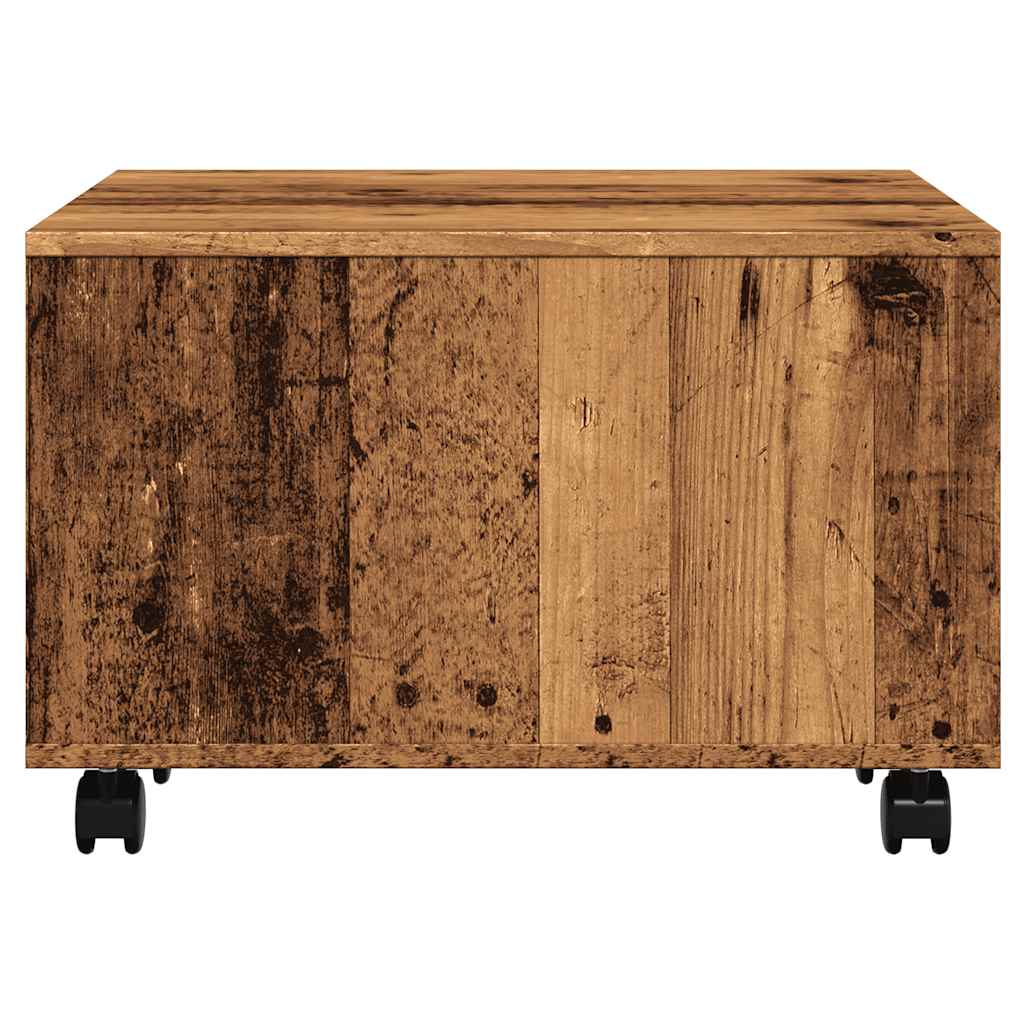 Table basse vieux bois 60x60x38 cm bois d'ingénierie