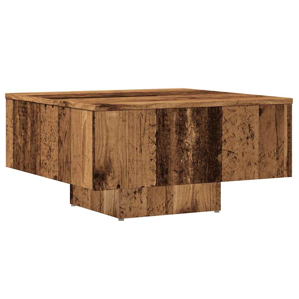 Table basse vieux bois 60x60x31,5 cm bois d'ingénierie